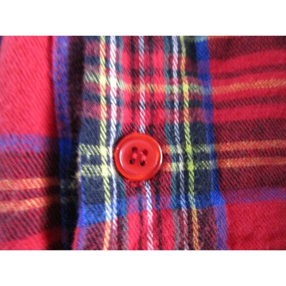 Wittmann Textiles Red Plaid Cotton Flannel Modest Night Shirt Med Turkey EUC - Picture 12 of 16